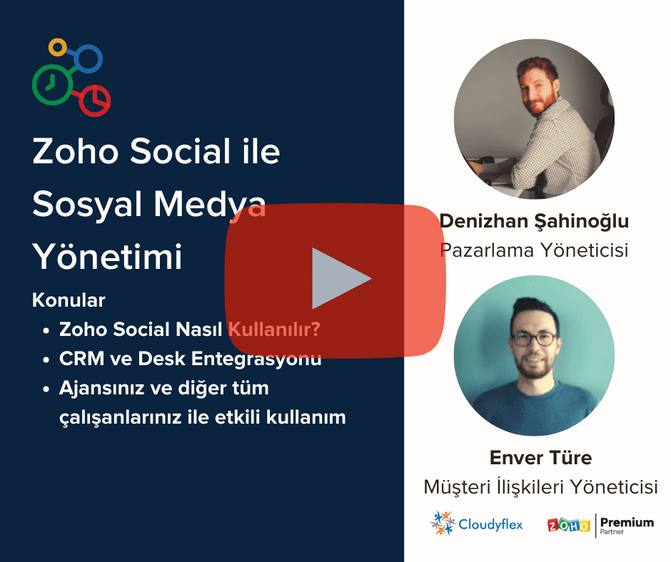 Webinar : Zoho Social ile Sosyal Medya Yönetimi